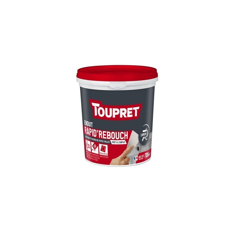 Enduits de rebouchage rapid rebouch pâte allégée 1 heure(s) enduits de rebouchage rapid rebouch pâte allégée 1 pot(s) de 700 millilitre(s) pâte rebouc