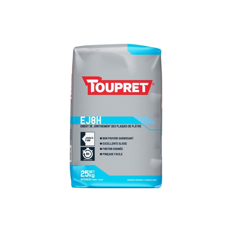 Enduit bande à joint 8h sac de 25 kg 8 heure(s) 1 sac(s) de 25 kilogramme(s) enduit bande à joint 8h sac de 25 kg plaque de plâtre poudre à joint - to