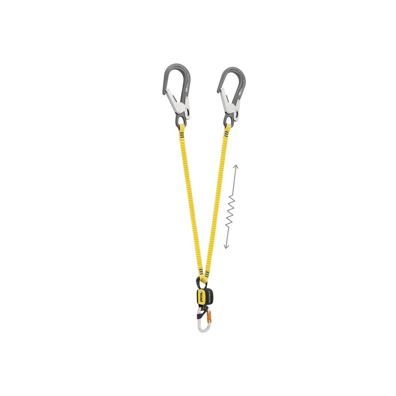 Longe double absorbica y 150cm avec absorbeur d'énergie 1 pièce(s) longe double absorbica y 150cm entre 1 et 2,5 m entre_1m_et_2m m - petzl distributi