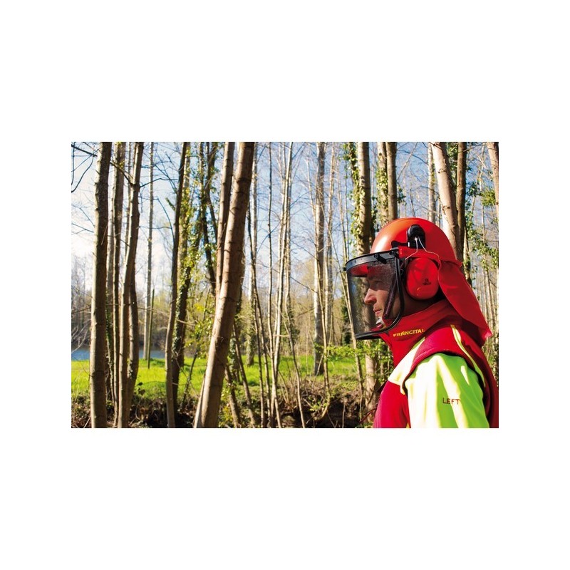 Casque forestier francital standard non polyéthylène orange grillage 1 pièce(s) visière - francital
