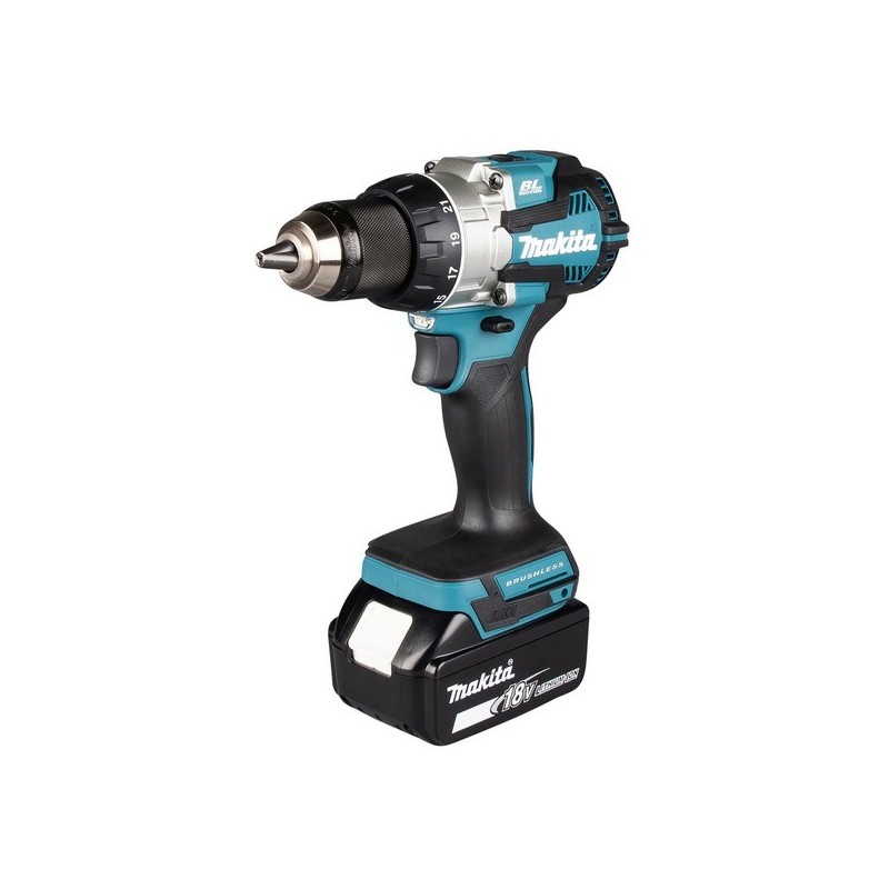 Perceuse-visseuse ddf489rtj 18v 2 batteries 5ah 1.5 kg 2 5 ah batterie 13 mm moteur sans charbon 1800 trs/min 110 n/m 1 coffret(s) de 4 pièce(s) 18 v