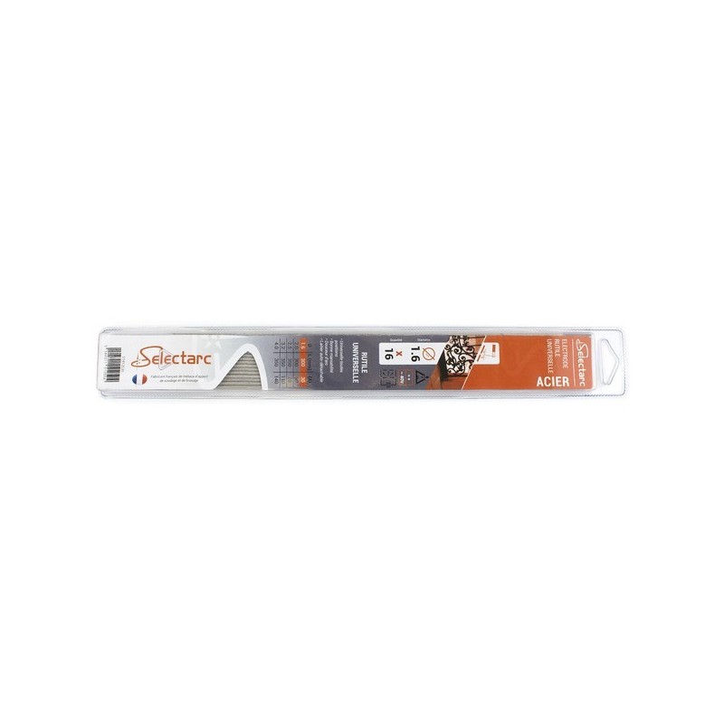 Électrode rutile acier 2.5 mm 350 mm 1 étui(s) de 10 pièce(s) électrode acier ø 2,5 x 350 mm - selectarc