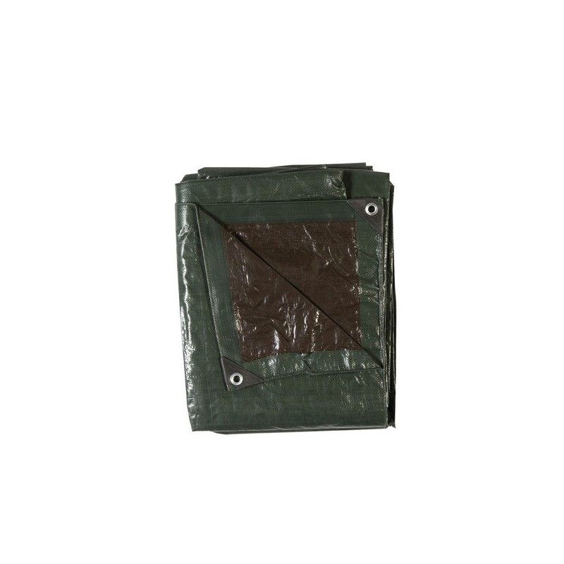 Bâche ultra lourde 1 pièce(s) bâche ultra lourde 1 m polypropylène tissé 240 g/m² marron, vert - baobag