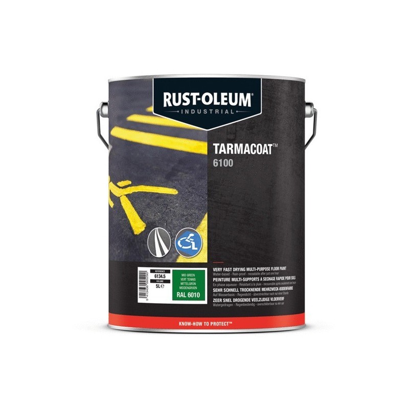 Peinture de sol à séchage ultra-rapide tarmacoat™ supports neufs ou sains 5 l acrylique brosse/rouleau, pistolet sans air eau 1 heure(s) très soigné m