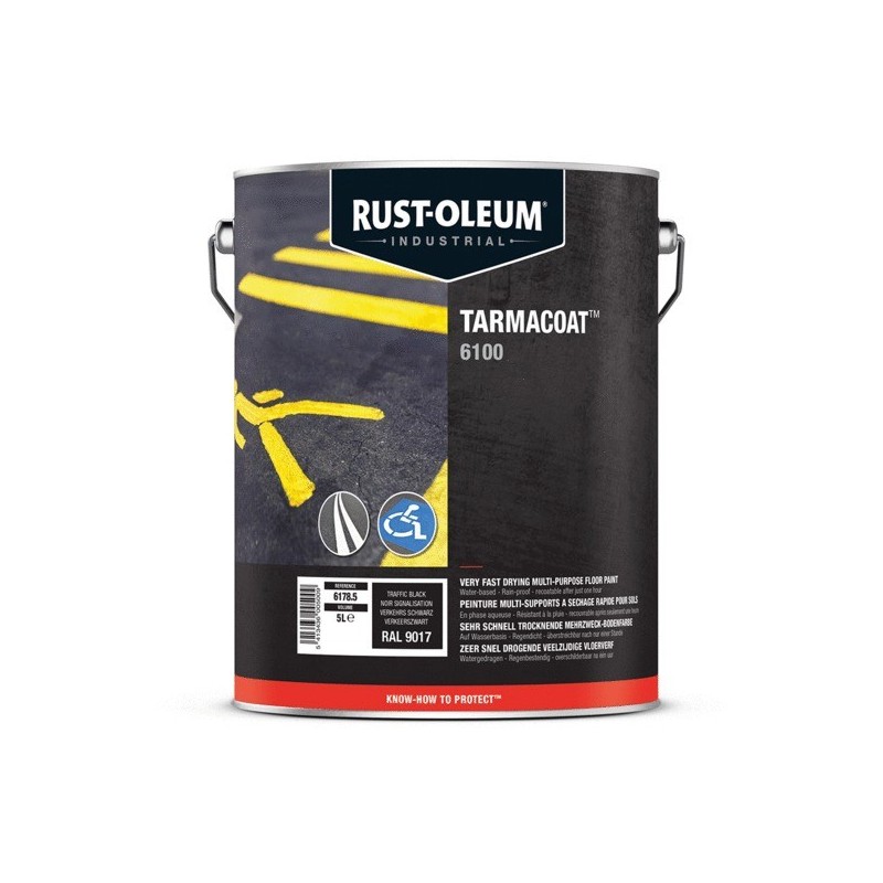 Peinture de sol à séchage ultra-rapide tarmacoat™ supports neufs ou sains 5 l acrylique brosse/rouleau, pistolet sans air eau 1 heure(s) très soigné m