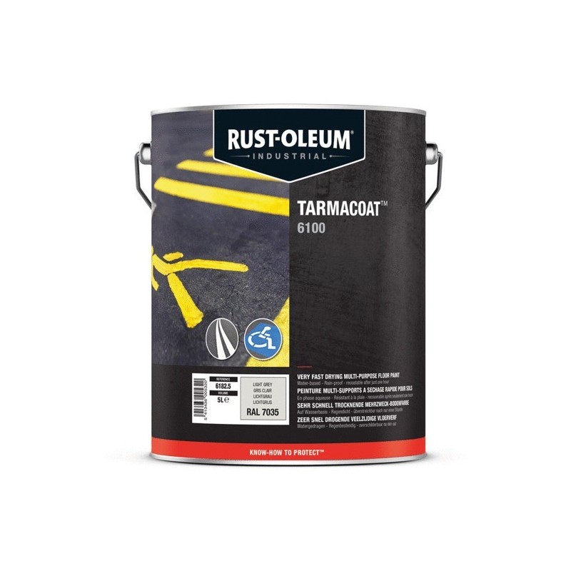 Peinture de sol à séchage ultra-rapide tarmacoat™ supports neufs ou sains 5 l acrylique brosse/rouleau, pistolet sans air eau 1 heure(s) très soigné m
