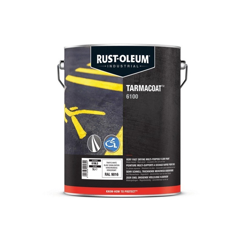 Peinture de sol à séchage ultra-rapide tarmacoat™ supports neufs ou sains 5 l acrylique brosse/rouleau, pistolet sans air eau 1 heure(s) très soigné m