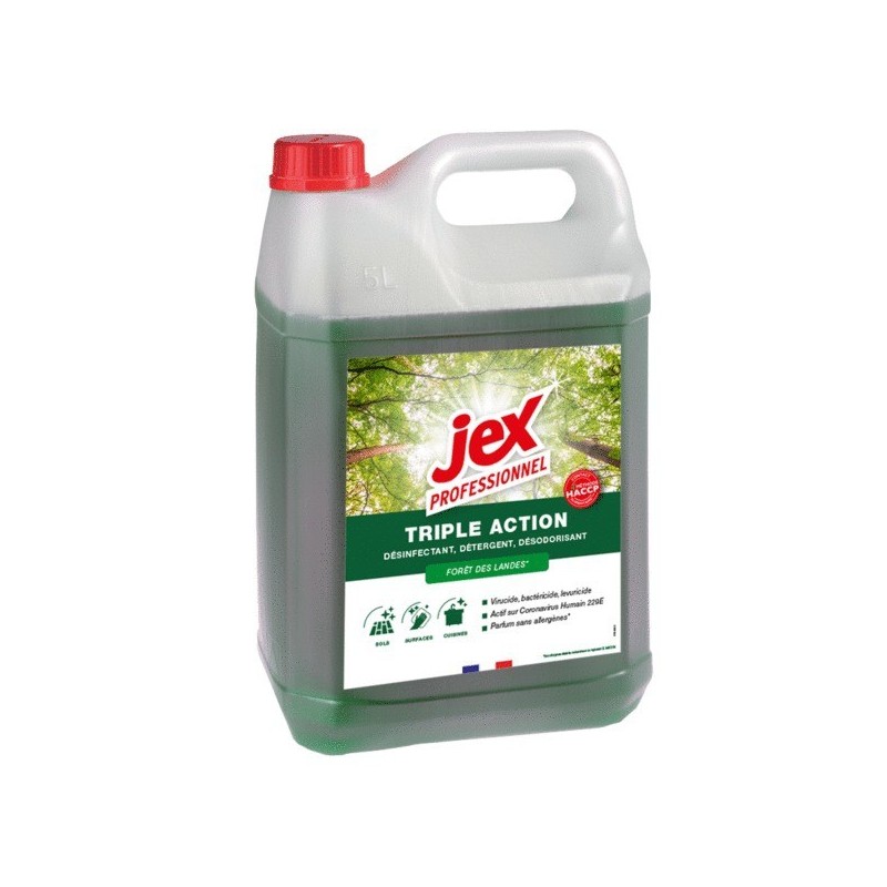 Nettoyant désinfectant triple action 1 bidon(s) de 5 litre(s) bouteille nettoyant nettoyant triple action - forêt des landes forêt des landes - jex