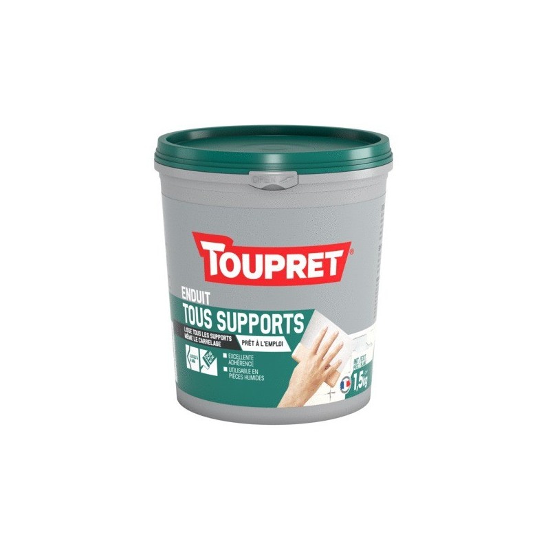 Enduits tous supports - bande à joint et lissage enduits tous supports - bande à joint et lissage en pâte 24 heure(s) 1 seau(x) de 1.5 kilogramme(s) p