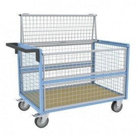 Chariot conteneur grillagé