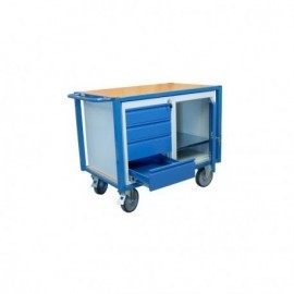 Servante atelier équipée bloc porte et bloc tiroirs 500 kg