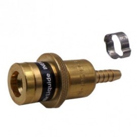 Raccord rapide femelle gaz neutre bouteille 6,3 mm