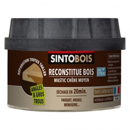 Mastic reconstitue bois angles et gros trous