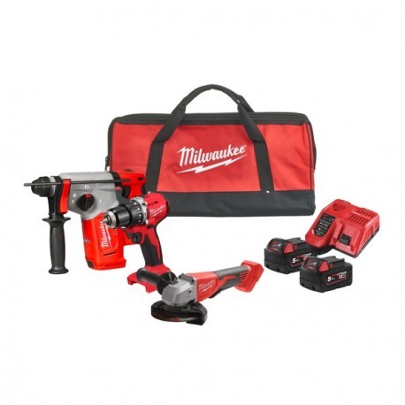 Pack 3 outils M18BLPP3C-502FR 18V 5Ah (2 batteries+chargeur)