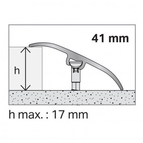 Seuil multi-niveaux aluminium DINAFIX