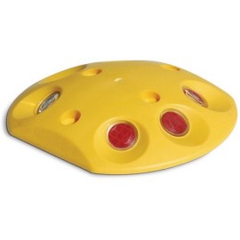 Plot de marquage avec réflecteurs blancs/rouges