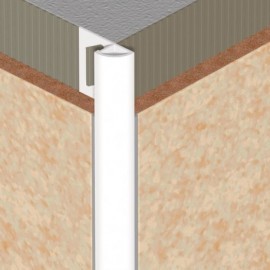 Quart de rond fermé PVC blanc 10 mm 2.5 m