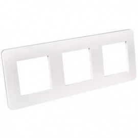 Plaque triple blanc brillant CASUAL