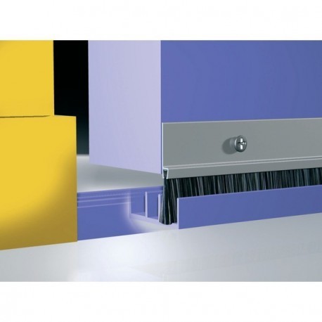 Bas de porte garage en aluminium avec brosse IBS
