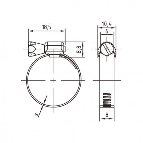 Collier FLEXINOX à bande ajourée - Inox AISI 304