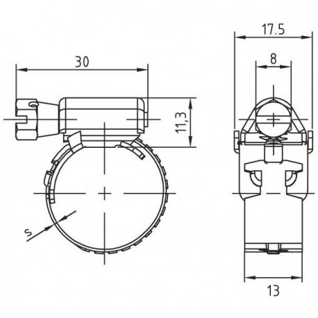 Collier FLEXINOX à bande ajourée - Inox AISI 304