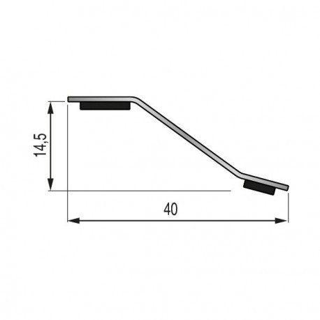 Seuil multi-niveaux PRESTO 40 x 930 mm - Inox brillant
