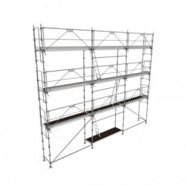 Échafaudage PROGRESS 80 m² + plancher alu/bois + garde-corps