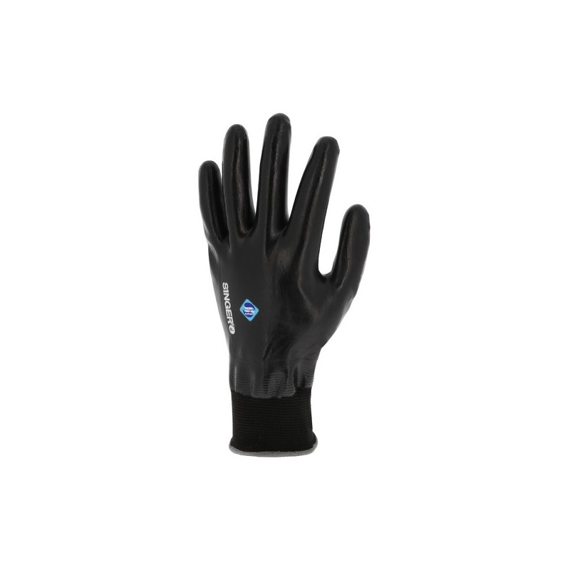 Gants polyester tout enduit nitrile 1 paire agressions mécaniques oui 7 nitrile, polyamide 1 paire(s) gants polyester tout enduit nitrile noir t7 cava