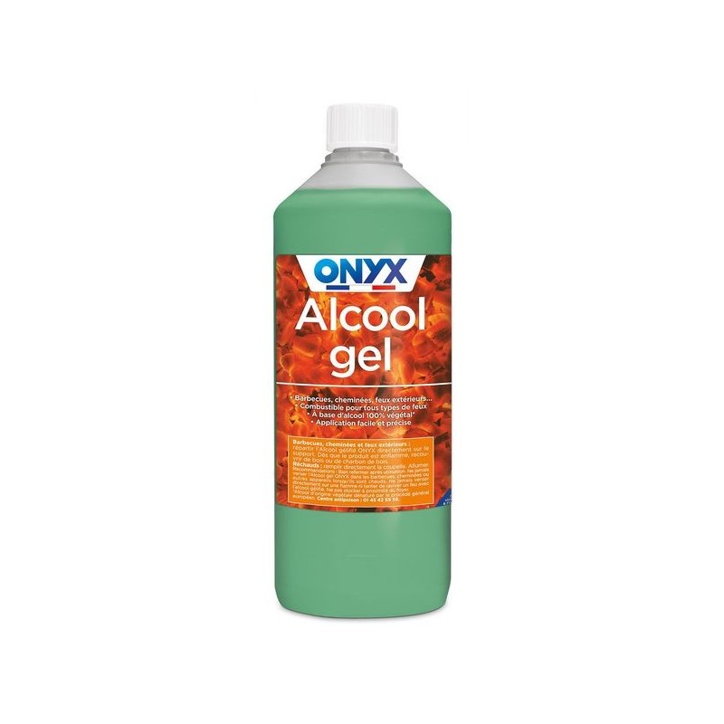 Alcool à brûler gel 1 bouteille(s) de 1 litre(s) 1 litre(s) alcool à brûler alcool à brûler gel - onyx