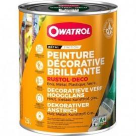 Peinture multisupport brillante antirouille Rustol deco