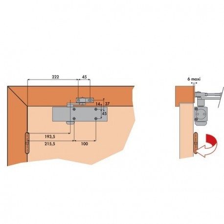 Ferme-portes bras à compas GR300