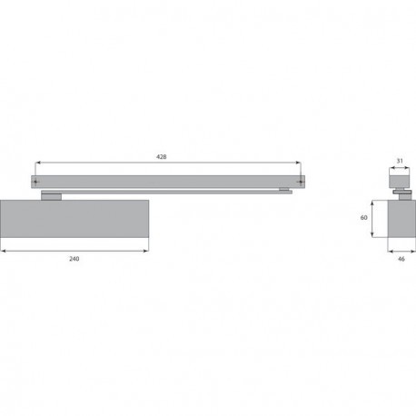 Ferme-portes à bras à coulisse GR400