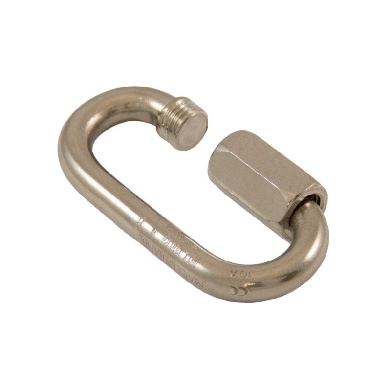 Maillon rapide en inox aisi 316 4 mm 1 pièce(s) maillon rapide inox ø4 mm - cmu 280 kg 280 kg inox 316 - pramac