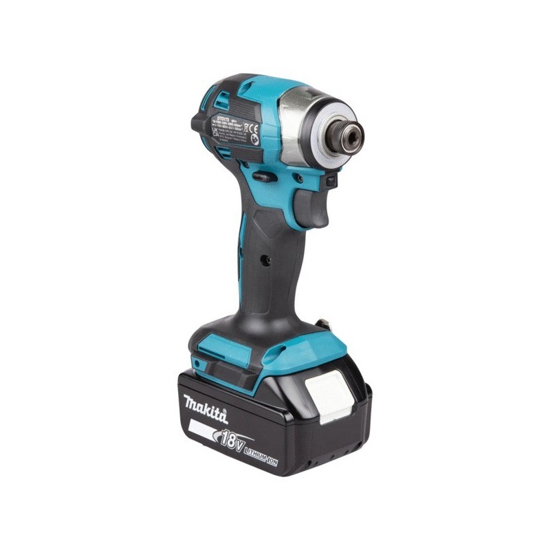 Visseuse à choc dtd173rtj 18v 5ah 1/4  cylindrique 2 5 ah batterie moteur sans charbon 3600 trs/min 3800 cp/min 1 pièce(s) 18 v visseuse à choc dtd17