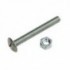 Boulon poêlier tête ronde large - Inox A2 (sachet)