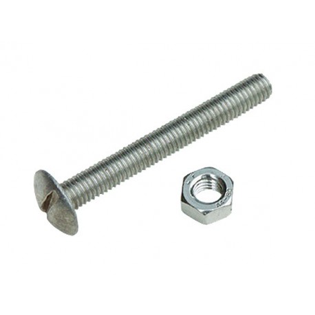 Boulon poêlier tête ronde large - Inox A2 (sachet)