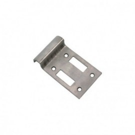 Sabot de portail à visser 140 x 80 inox brut passivé 316L