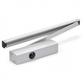 Ferme-porte à bras à coulisse TS WOOD - Argent