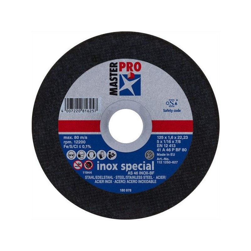 Disque à tronçonner inox et acier psf mp inox plat 125 mm 1 pièce(s) disque à tronçonner inox psf ø125x1.6x22.23mm 1.6 mm - cofalog